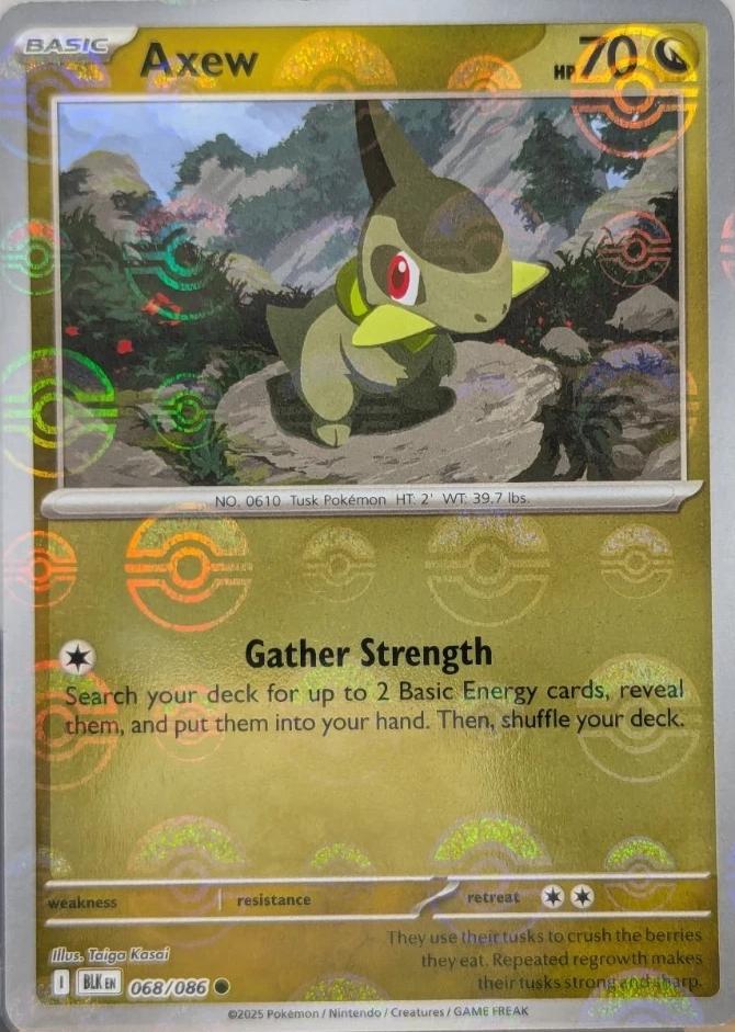 Black Bolt Axew [Poke-Ball] Pokémon card